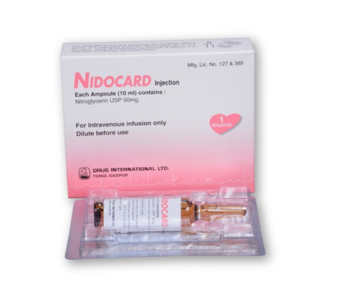 Nidocard 50 mg/10 ml IV Injection