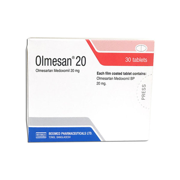 Olmesan 20 mg Tablet-15's Strip