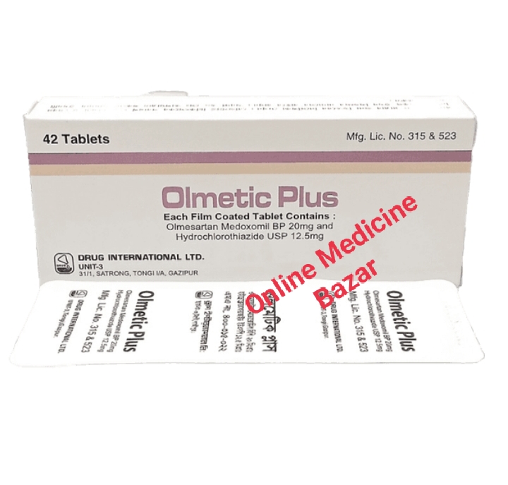 Olmetic Plus (20 mg+12.5 mg) Tablet-42's Pack