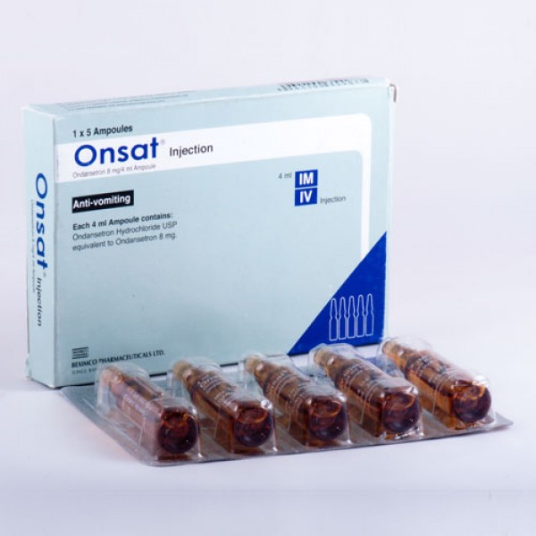 Onsat 8 mg/4 ml IM/IV Injection-5's Pack