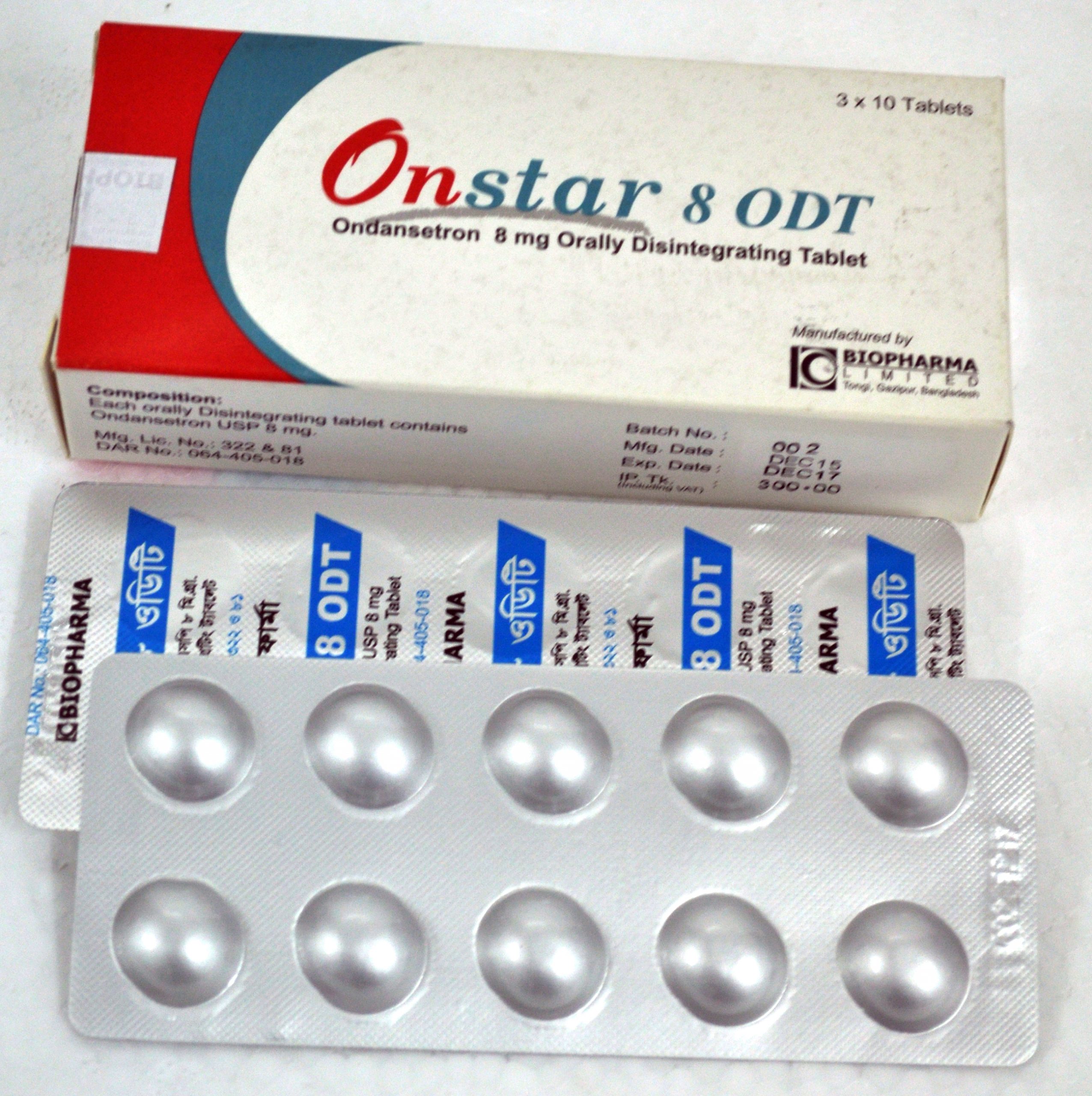 Onstar ODT 8 mg Tablet-10's Strip