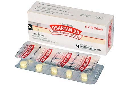 Osartan 25 mg Tablet-10's Strip