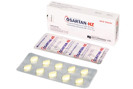 Osartan-HZ 50 mg Tablet-10's Strip