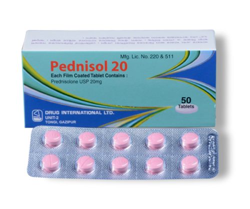 Pednisol 20 mg Tablet-10's Strip