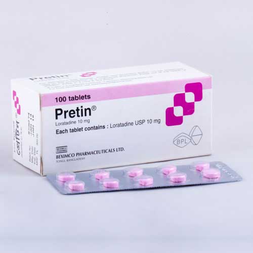 Pretin 10 mg Tablet-10's Strip