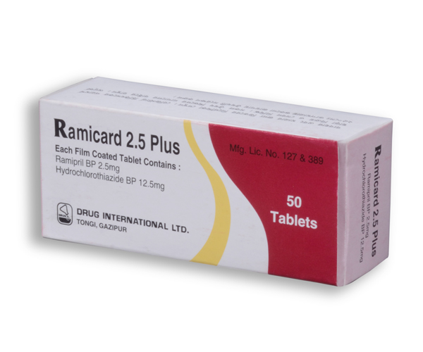 Ramicard Plus 2.5 mg Tablet-14's Strip