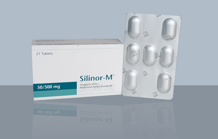 Silinor-M 50 mg+500 mg Tablet -21's pack