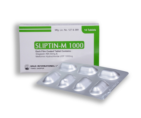 Sliptin-M 50 mg+1000 mg Tablet-7's Strip