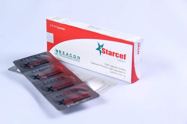 Starcef 200 mg Capsule-4's Strip