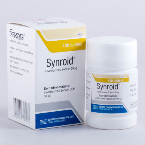 Synroid 50 mcg Tablet-100's Pot