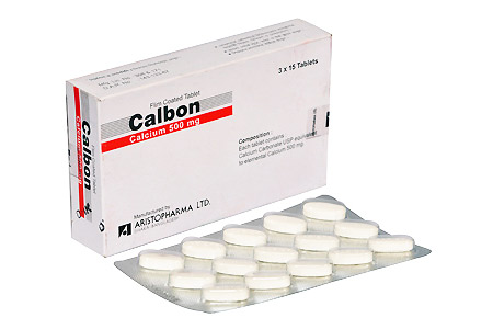 Calbon 500 mg Tablet-15's Strip