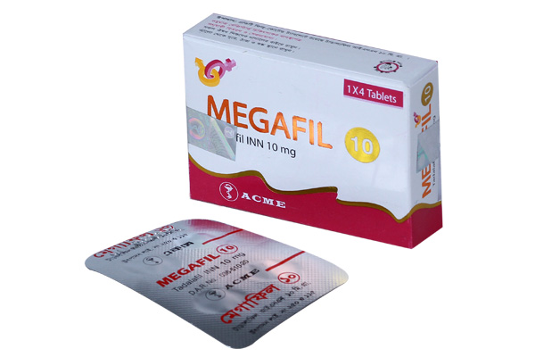 Megafil 10 mg Tablet-4's pack