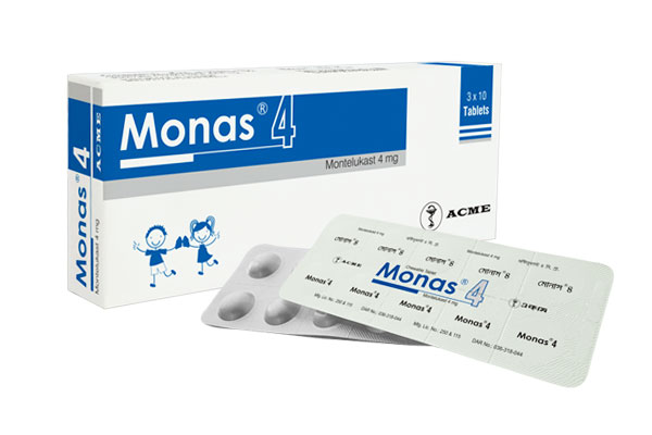 Monas 4 mg Tablet-10's strip