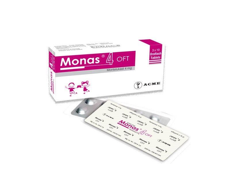 Monas OFT 4 mg Tablet-10's strip