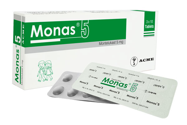Monas 5 mg Tablet-10's strip