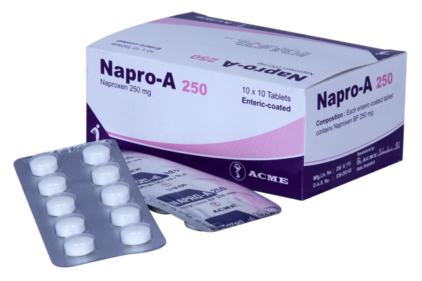 Napro-A 250 mg Tablet-10's strip