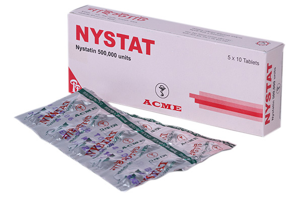 Nystat 500000 unit Tablet-10's strip