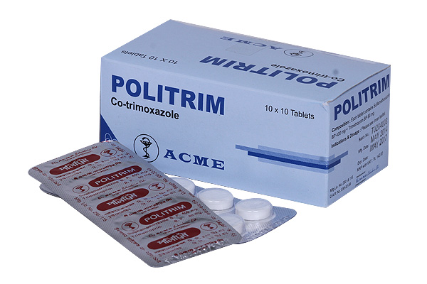 Politrim 400 mg+80 mg Tablet-100's pack