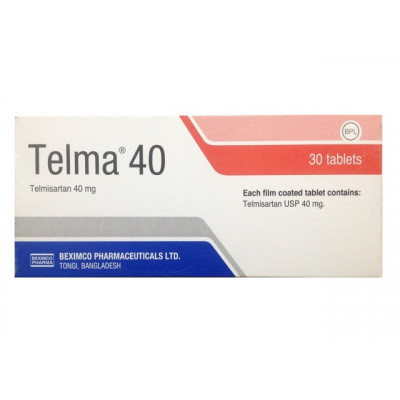 Telma 40 mg Tablet-10's Strip