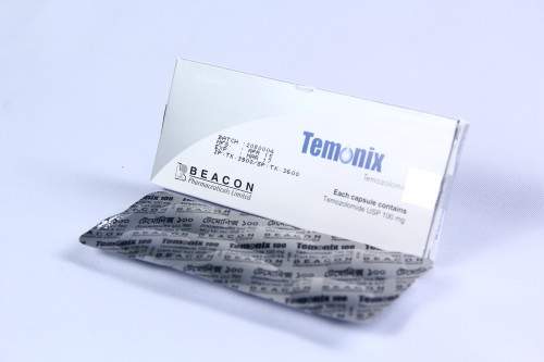 Temonix 100 mg Capsule-6's Strip