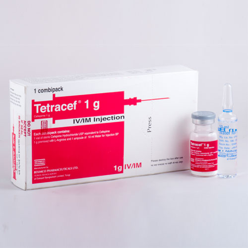 Tetracef 1 gm/Vial IM/IV Injection
