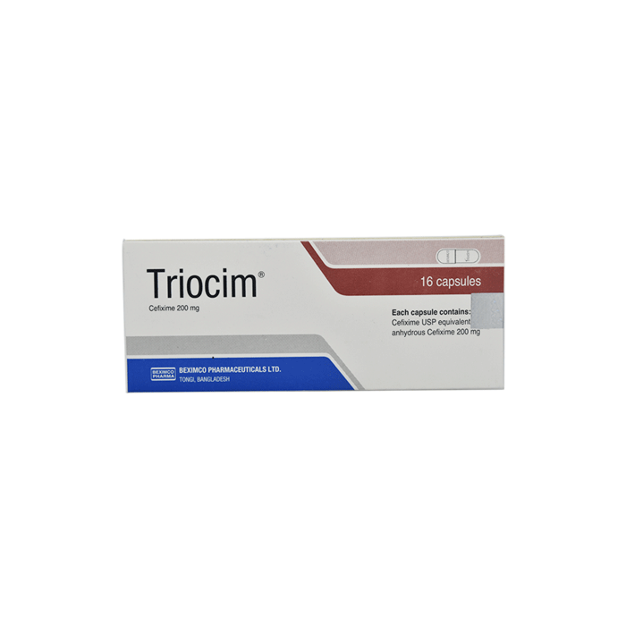 Triocim 200 mg Capsule-4's Strip