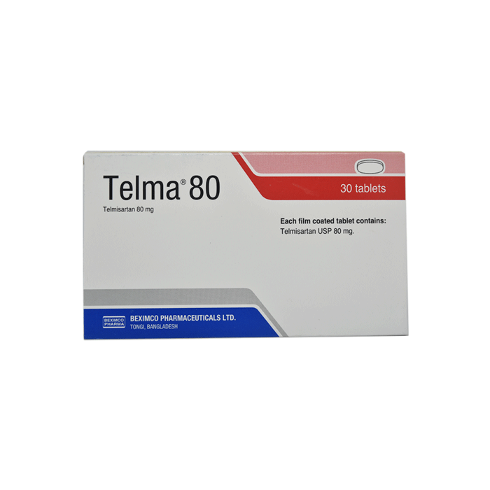 Telma 80 mg Tablet-10's Strip