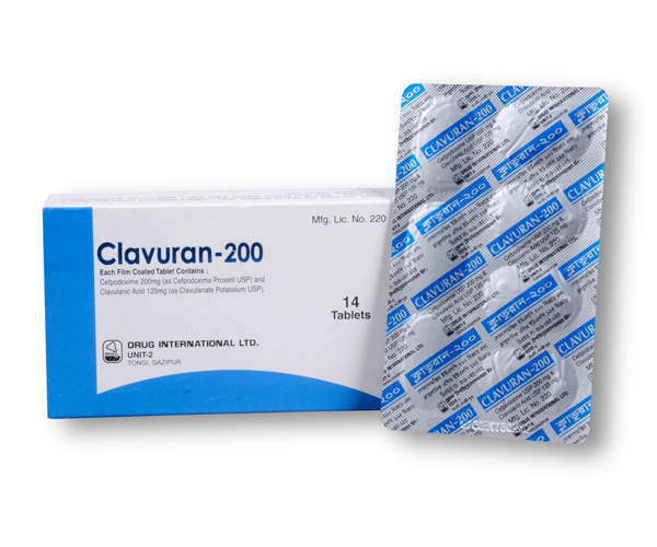 Clavuren (200 mg+125 mg) Tablet-14's Pack