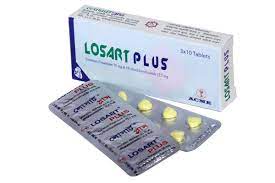 Losart 50 mg +12.5 mg Tablet-10's strip