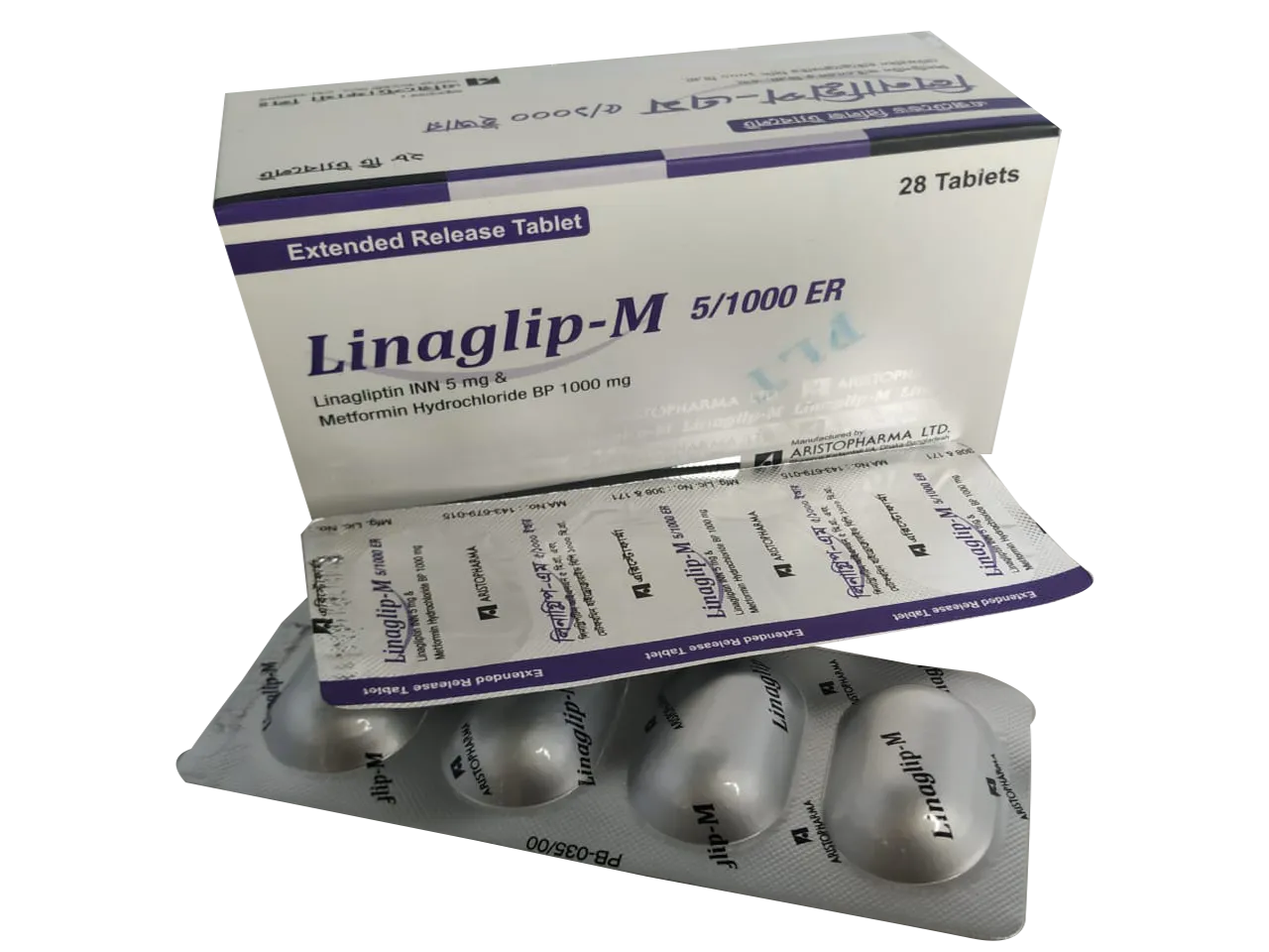 Linaglip-M 1000 mg Tablet-4's Strip