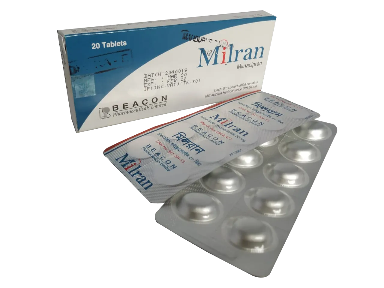 Milran 50 mg Tablet-10's Strip