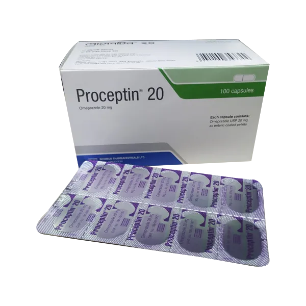 Proceptin 20 mg Capsule-10's Strip