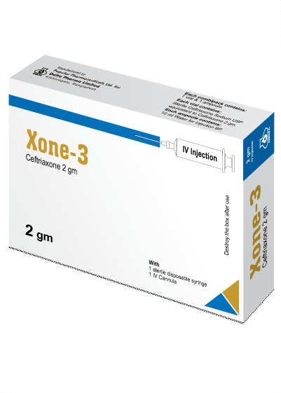 Xone-3 IV 2 gm/Vial Injection