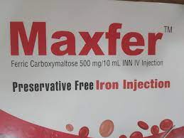 Maxfer (500 mg/10 ml) IV Injection Or Infusion