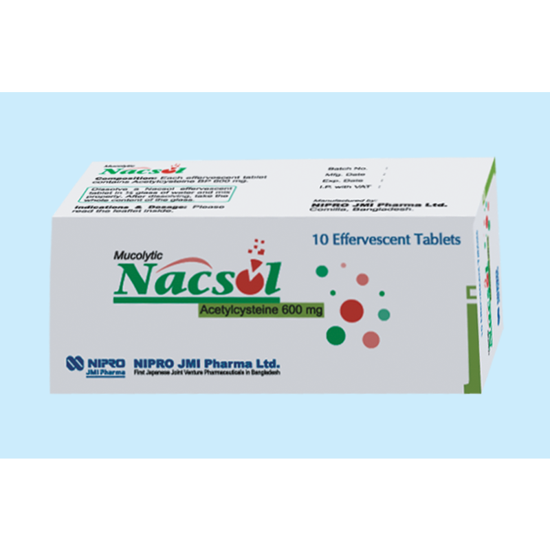 Nacsol 600 mg [Effervescent Tablet]-10's Pack