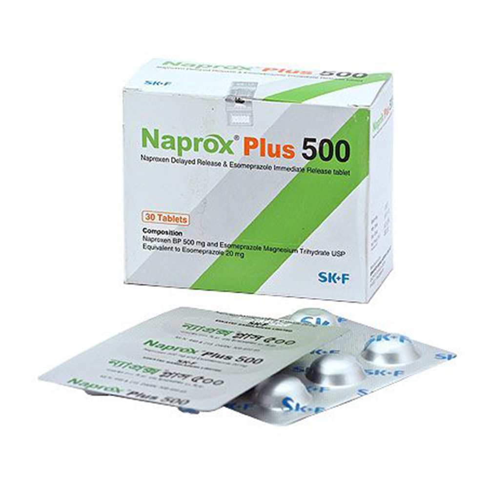 Naprox Plus 500 mg Tablet-6's Strip