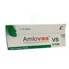 Amlovas VS 5 mg/160 mg Tablet-30's Pack