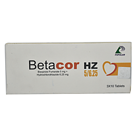 Betacor HZ 5 mg+6.25 mg Tablet-10's Strip