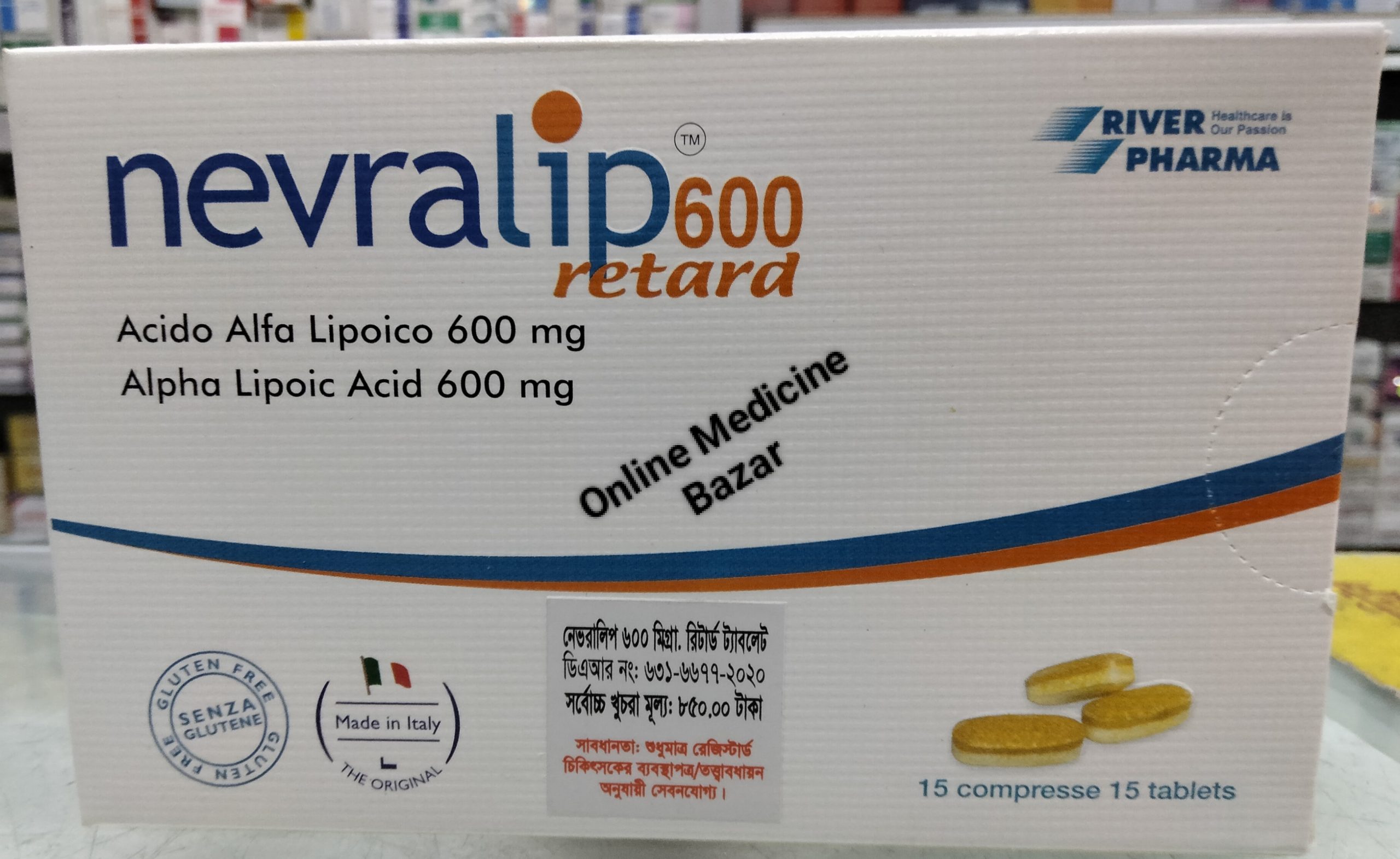 Nevralip 600 Retard Tablet-15's Pack