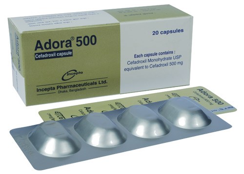 Adora 500 mg Capsule-4's Strip