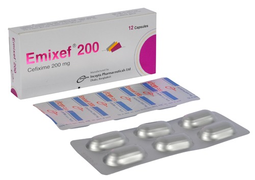 Emixef 200 mg Capsule-6's Strip