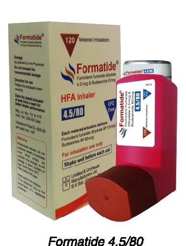 Formatide (80 mcg+4.5 mcg)/Puff Inhaler-120 metered doses