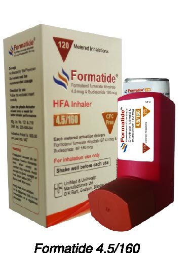 Formatide (160 mcg+4.5 mcg)/Puff Inhaler-120 metered doses