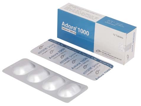 Adora 1000 mg Tablet-12's Pack