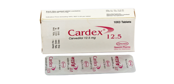 Cardex 12.5 mg Tablet-42's Pack