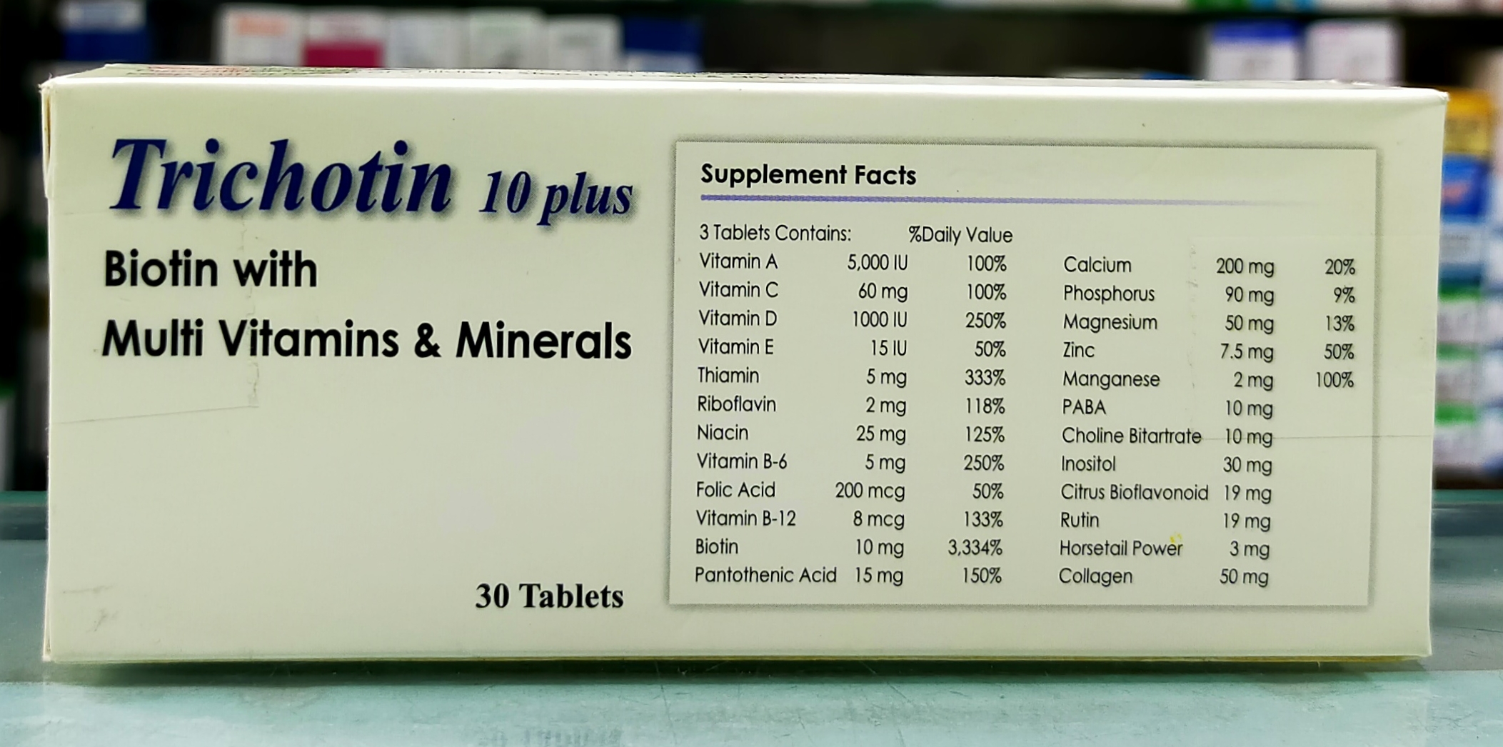 Trichotin 10 Plus Tablet-30's Pack