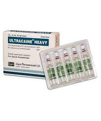 Ultracaine Heavy 0.5%+8% Intraspinal Injection-4 ml ampoule: 10's pack