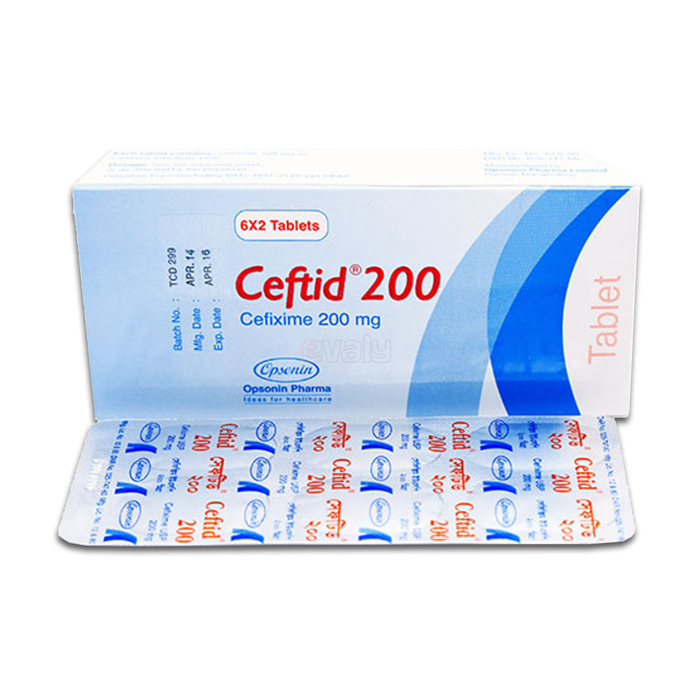 Ceftid 200 mg Tablet-14's Pack