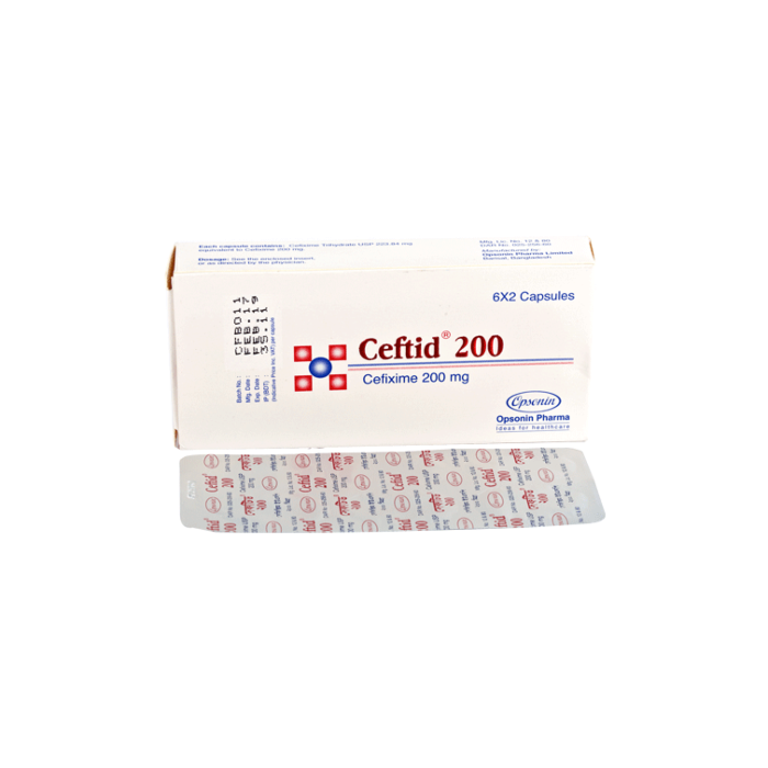 Ceftid 200 mg Capsule-7's Strip