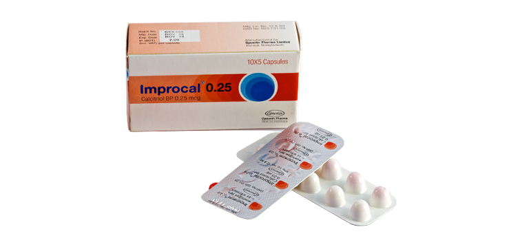 Improcal 0.25 mcg Capsule-10's Strip